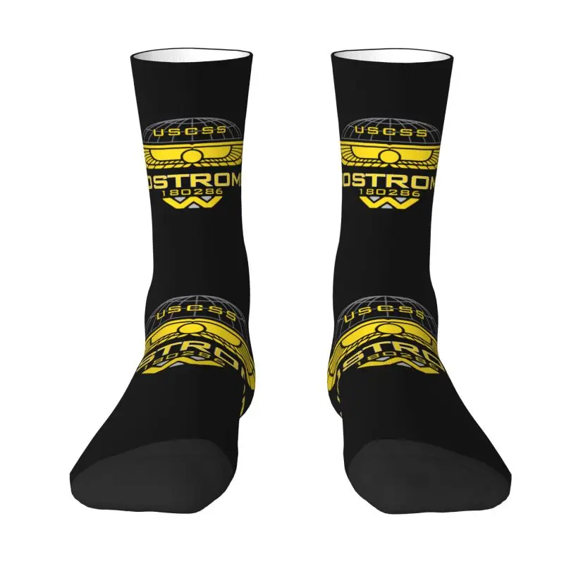

Novelty Mens Nostromo Alien Dress Socks Unisex Comfortable Warm 3D Printed Weyland Yutani CORP Crew Socks