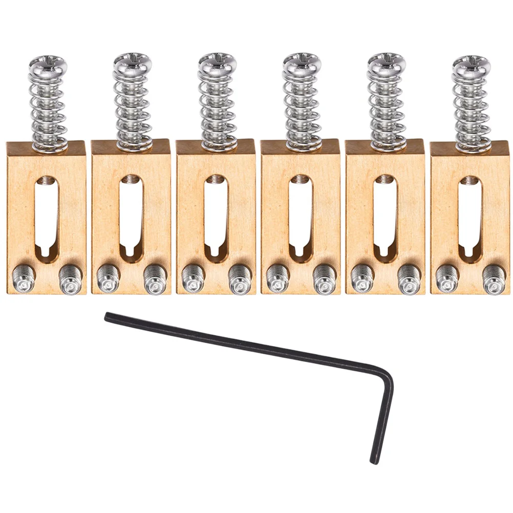 

6pcs Tremolo Bridge System Electric Guitar Bridge Saddle Guitar Accessory