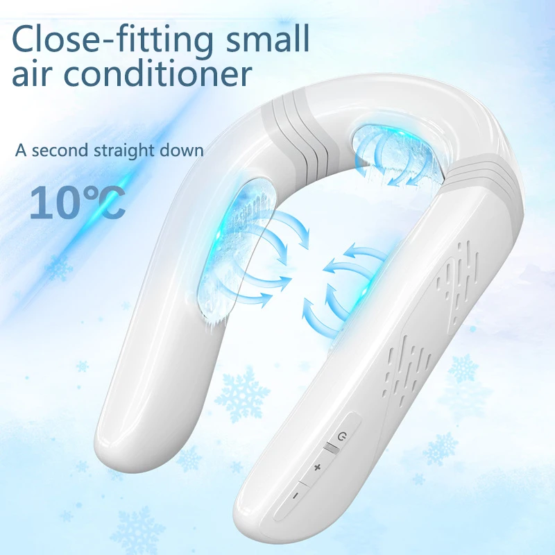 

Neck for Rechargeable Fans Portable Hanging Wearable Bladeless USB Fan Cooler Fans Cooling Mini Summer Neckband Leafless Fan Air
