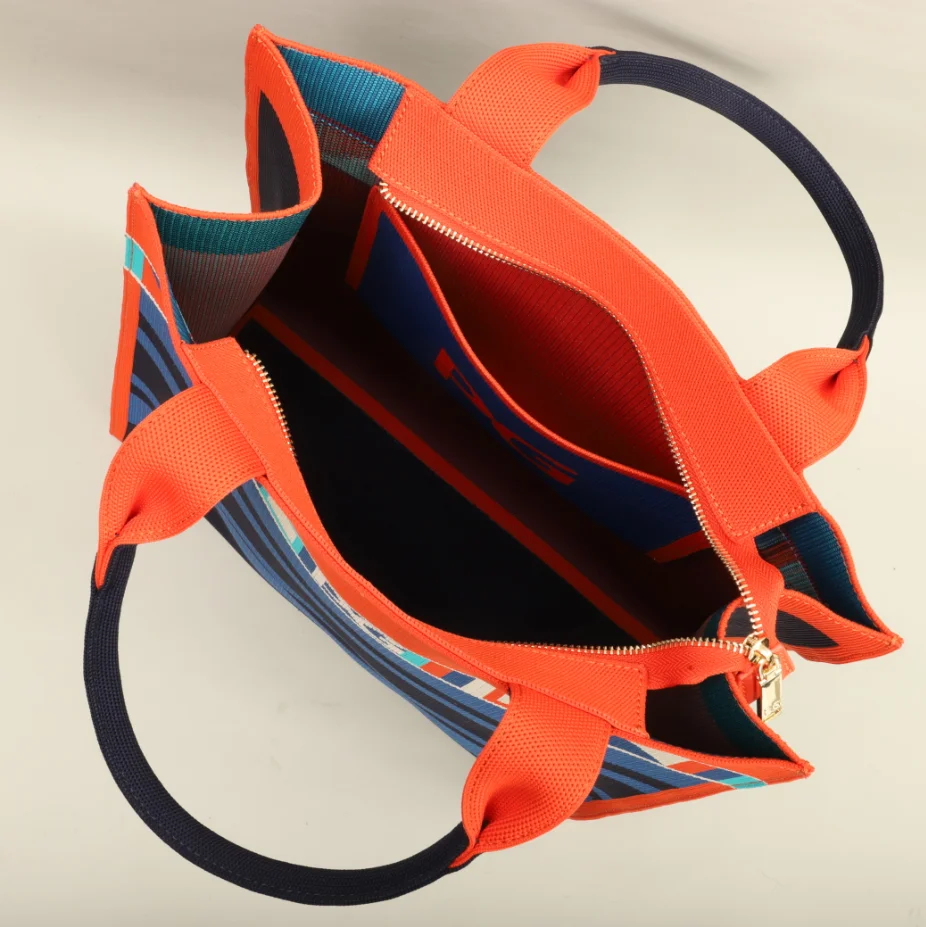 PG PATSY GARIS Уникальный стиль красочная полосатая сумка для покупок модная через