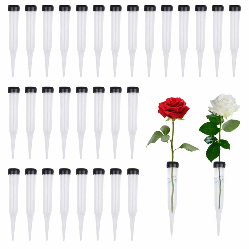 

100PCS Flower Tubes Plastic Flower Tubes For Flowers, Reusable Flowers, Water Tubes
