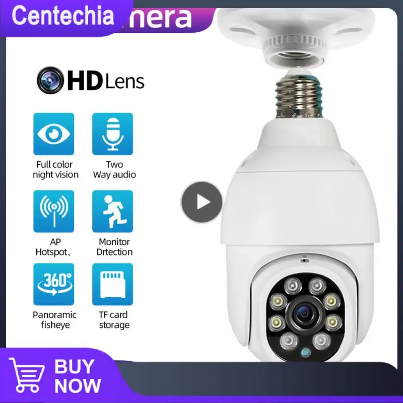 

Видеоняня с углом поворота 360 °, лампочка E27, умная камера, двухстороннее аудио, Ip-камера безопасности, Домашняя безопасность, 1080p, Hd, беспроводная