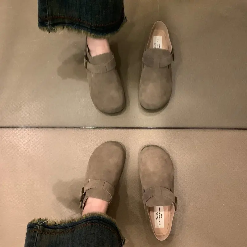 Женская обувь в стиле ретро сабо без шнуровки лоферы на платформе увеличивающие