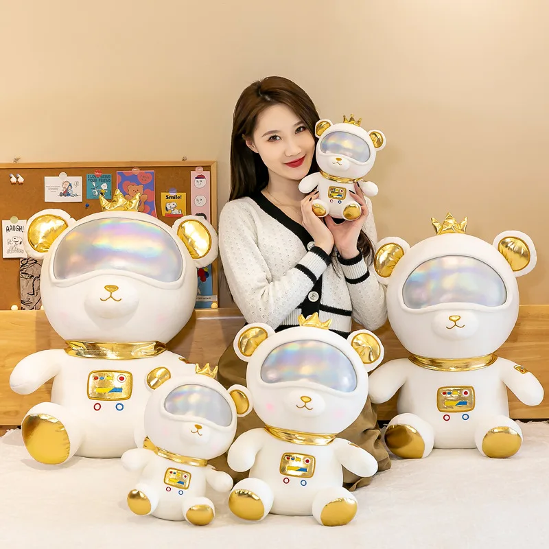 

Kawaii Teddy Bear Plush Toys Soft Cute Cartoon Astronaut Space Bear Plushie Dolls Stuffed Animals Pillow Children's Toys Gifts