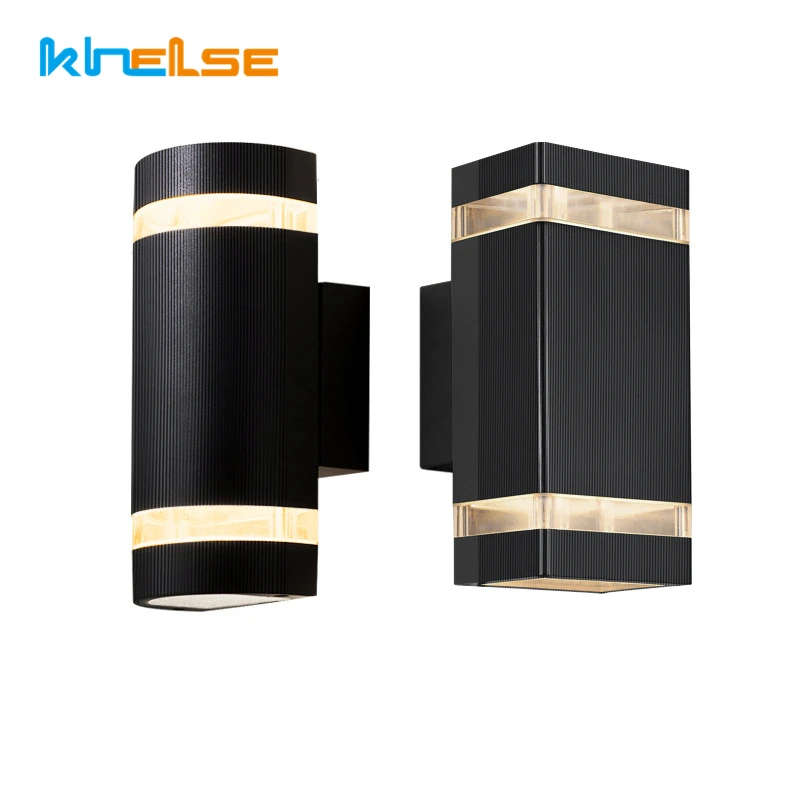 

Outdoor Up Down GU10 LED Wall Lamp Aluminium Waterproof Garden Exterior Wall Lighting Porch Stair Corridor Acrylic Sconce Lights