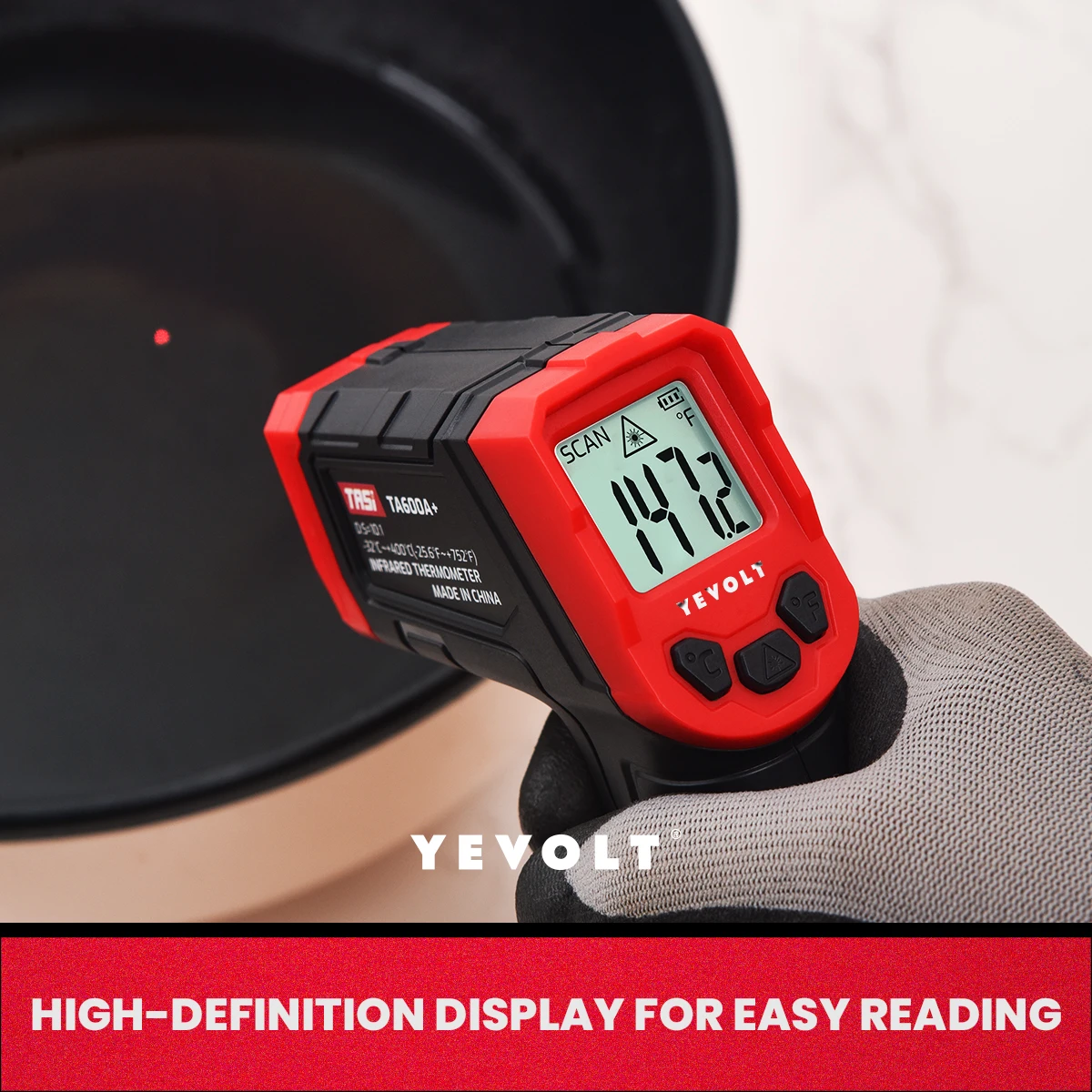 YEVOLT TA600 + серия цифровой инфракрасный термометр ручной бесконтактный ИК-лазерный
