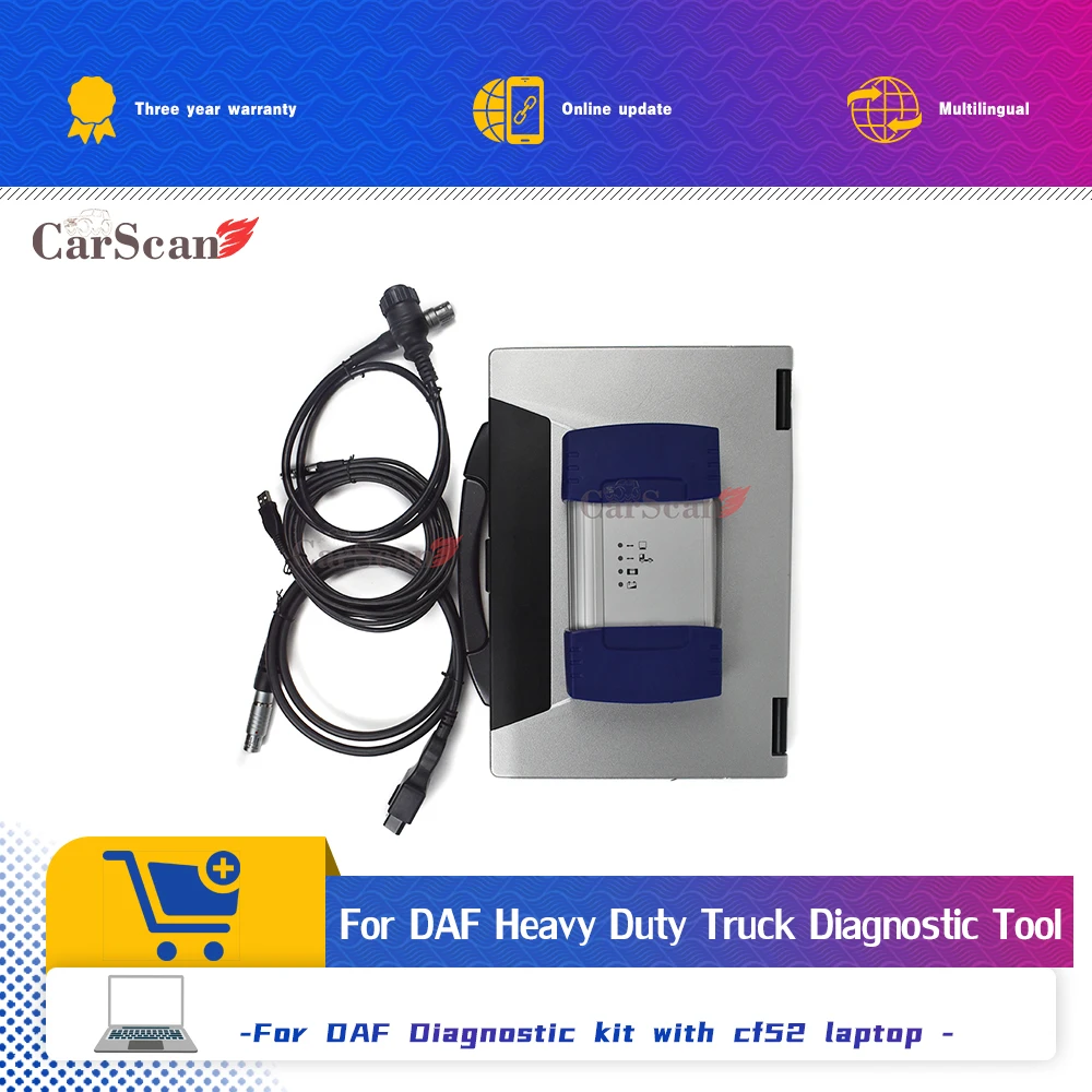 Диагностический комплект для тяжелых грузовиков DAF, диагностика для тяжелых грузовиков daf-Paccar davie DAF 560 MUX + CF52 loptap