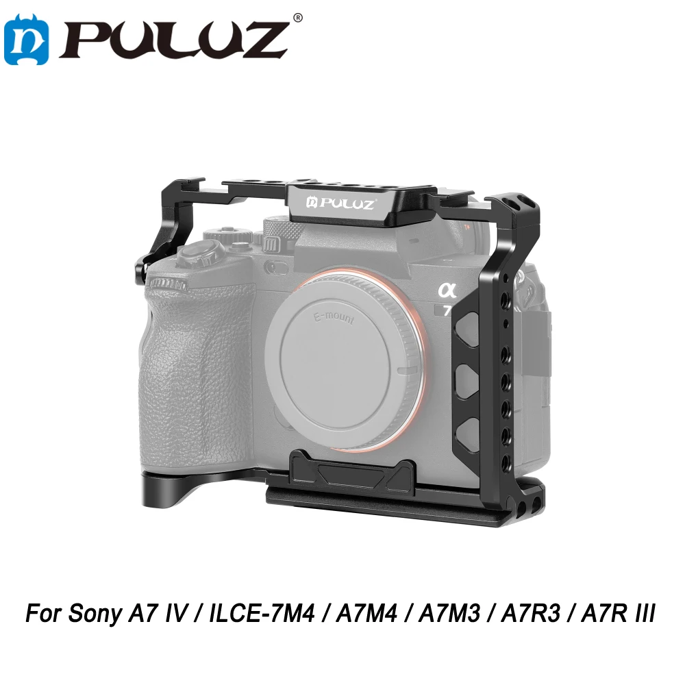 

PULUZ Metal Camera Cage Stabilizer Rig For Sony A7 IV / ILCE-7M4 / A7M4 / A7M3 / A7R3 / A7R III Cameras with Expansion Ports