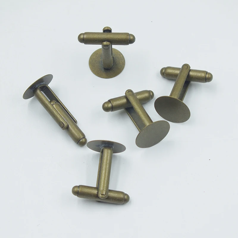 

Bulk 200 Pieces 8/10/12MM Antique Bronze Tone Round Blank French Cuff Links~Cufflinks For Clothing Findings