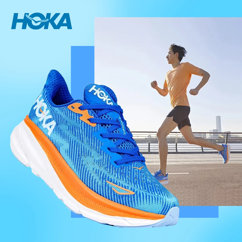 

Original Hoka Clifton 9 Running Shoes Mens Women's Lightweight Cushioning Marathon Breathable Highway Trainer Sneakers