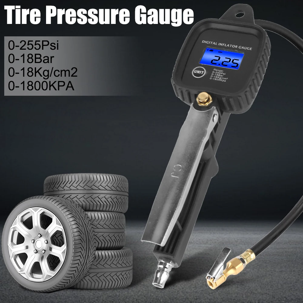 Автомобильный манометр высокоточный измеритель давления в шинах с насосом