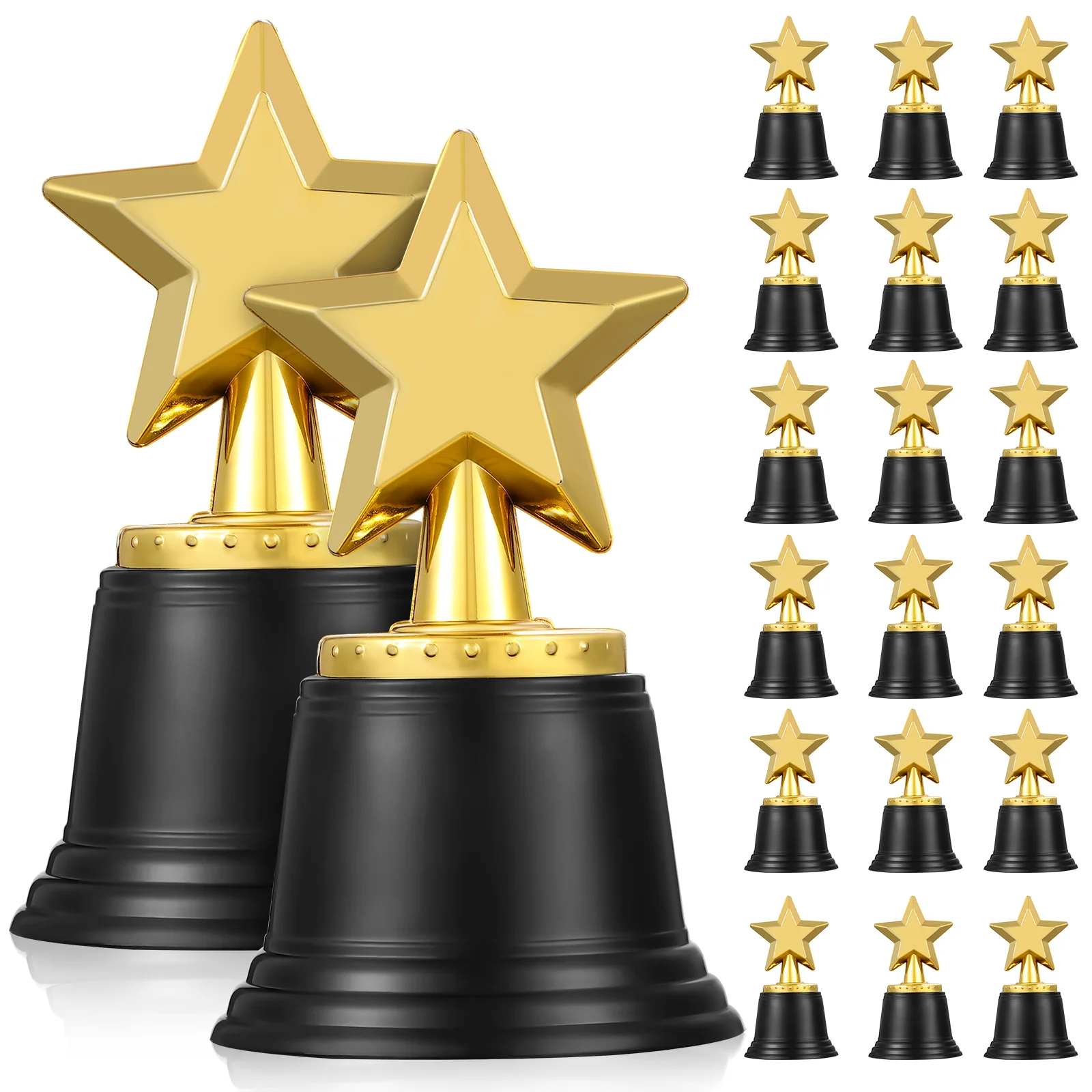 20 Pcs Trophy Kids Award The Medal Mini Five-point Star Party Plastic Model Child