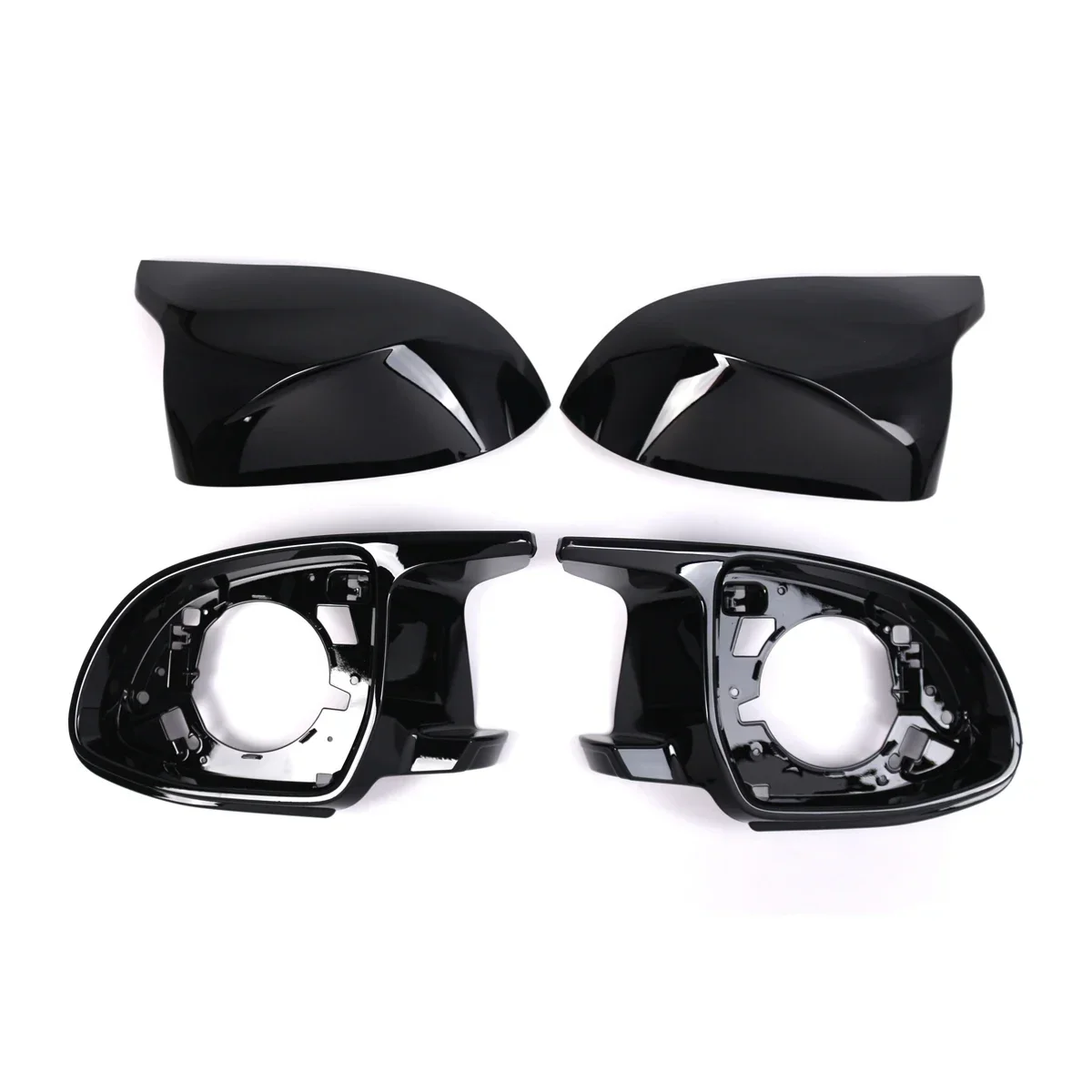 Фото Для BMW 3X G01 X3M F97 2019-2023 гг., комплект из 4 предметов, ярко-черное опорное кольцо автомобиля, крышка зеркала заднего вида в сборе OE: 51168097351 №5