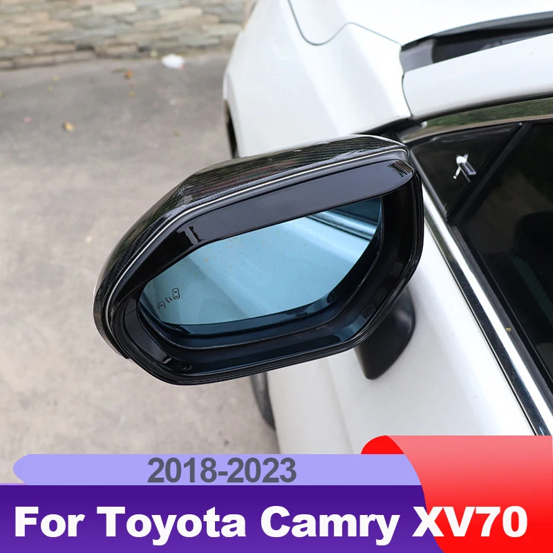 

Car Rear View Mirror Sticker Rain Eyebrow Auto Mirror Rain Shield Shade Cover For Toyota Camry 70 XV70 2018-2020 2021 2022 2023