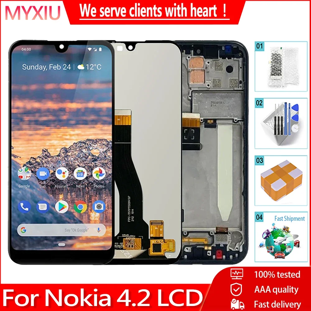 Протестированный 5 7-дюймовый Жк-дисплей Для Nokia 4.2 Ta-1184 Ta-1133 Ta-1149 Емкостный