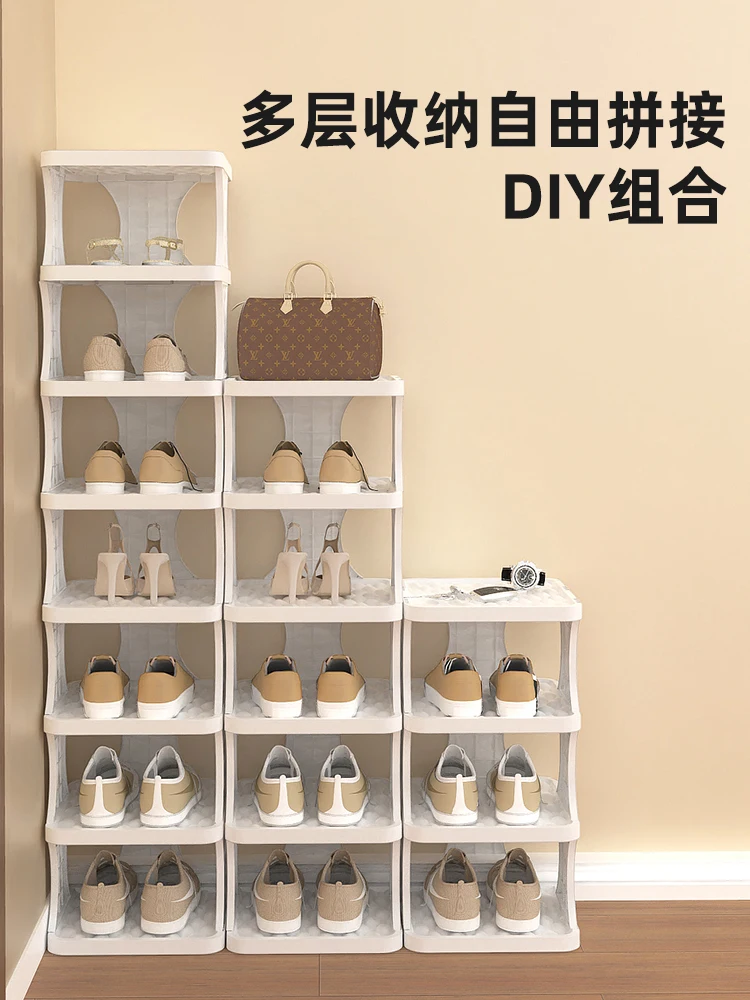 

Multi-layer Folding Shoe Rack Simple Space-saving Home Balcony, Living Room, Dormitory Bedroom Storage Storage Doorway