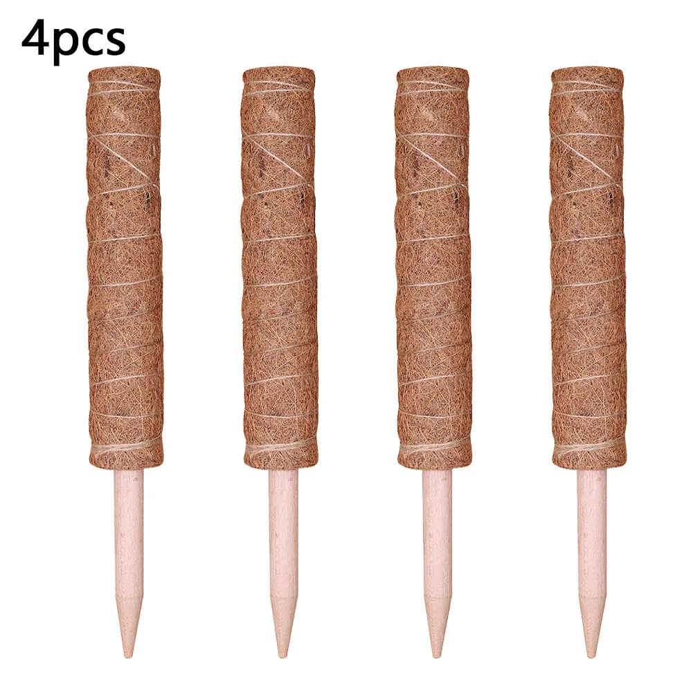 

4pcs 40cm Plant Support Sticks PVC Stick Moss Pole Plant Stand For Extension Support Creeper Potted Garden Decorations