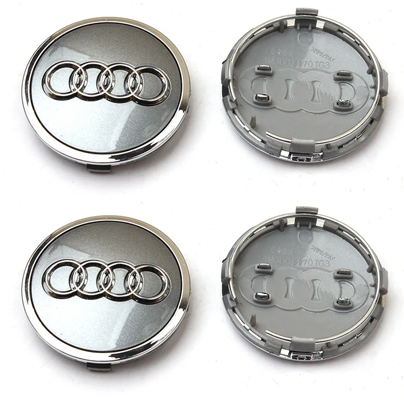 

4 шт., 60 мм, 61 мм, 68 мм, 69 мм, колпаки Audi, колпаки для центральных колес автомобиля, колпаки для Audi A1 A2 A3 A4 A5 A6 A7 A8 S3 S6 Q3 Q5 Q7, аксессуары