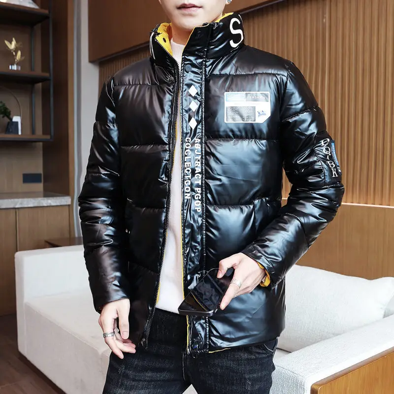 Winter coat men down cotton clothing 2022 new cold-proof warm thickening trend short style cotton clothing tide men