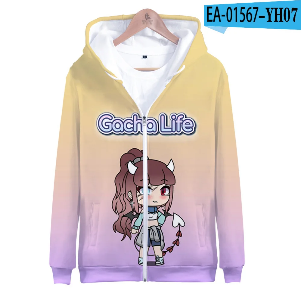 Anime Game Hoodies Gacha Life Kawaii Girls 3D Print Sweatshirts Men Women Fashion Hoodie Harajuku Kids Boys Jackets Coat Clothes images - 6