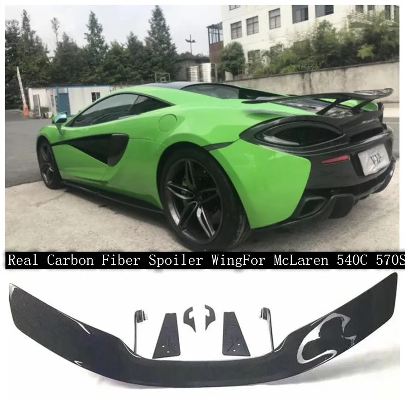 

Fits For McLaren 540C 570S 570 GT 2016-2022 High Quality Carbon Fiber & Forging Lines Rear Trunk Lip Splitters Spoiler Wing