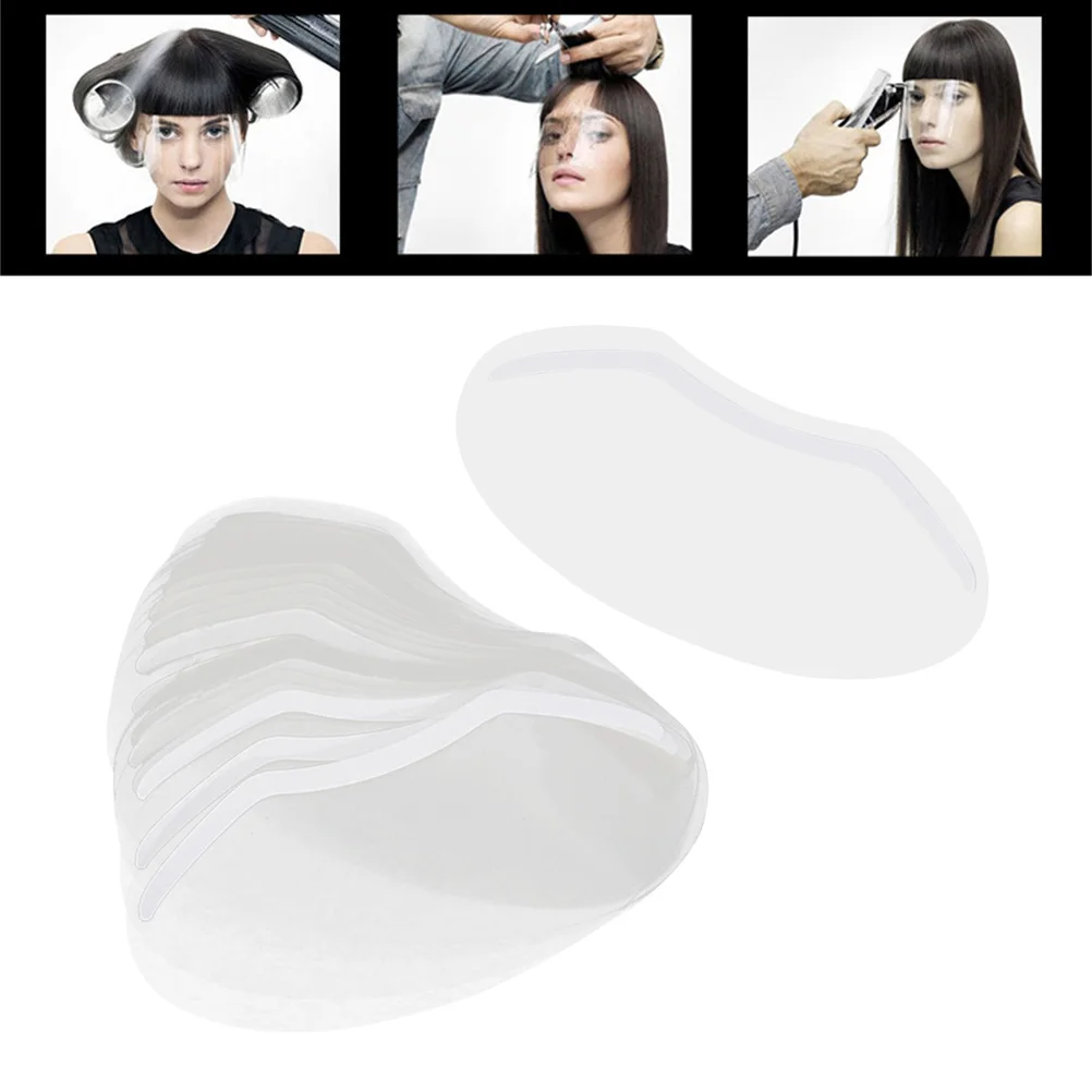 

50pcs Hairdressing Tools Transparent Bang Baffle Eyeprotector for Home Barbers Shop