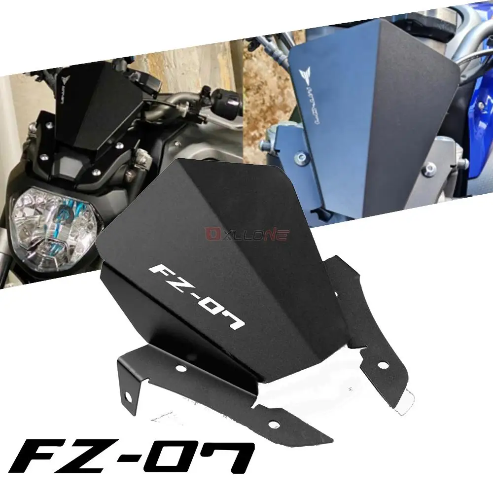 

FZ07 Motorcycle Motorbike Accessories Front Aluminum Windshield Windscreen For Yamaha FZ-07 MT-07 MT 07 2013 2014 2015 2016 2017