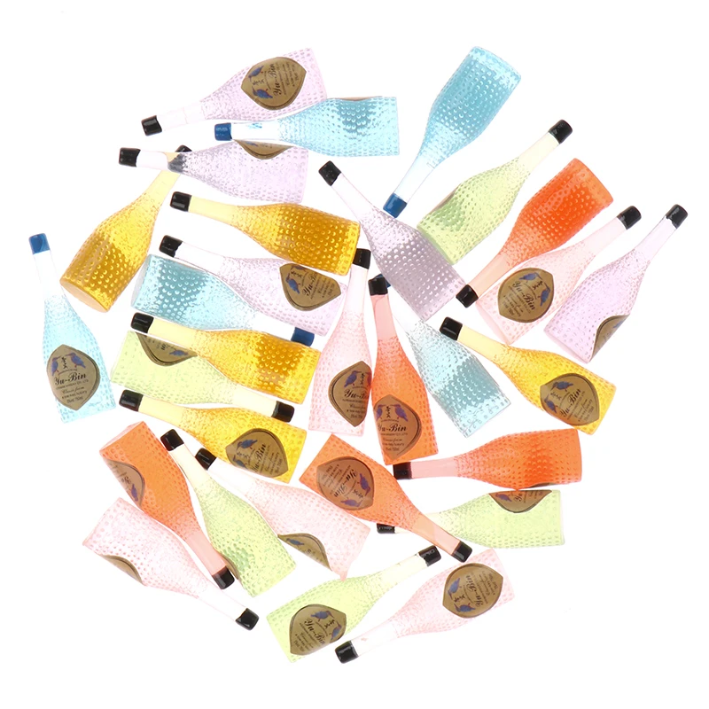 

5 шт. миниатюрная бутылка для напитков, миниатюрное украшение для кукольного домика, игрушка для ролевых игр, аксессуары для украшения