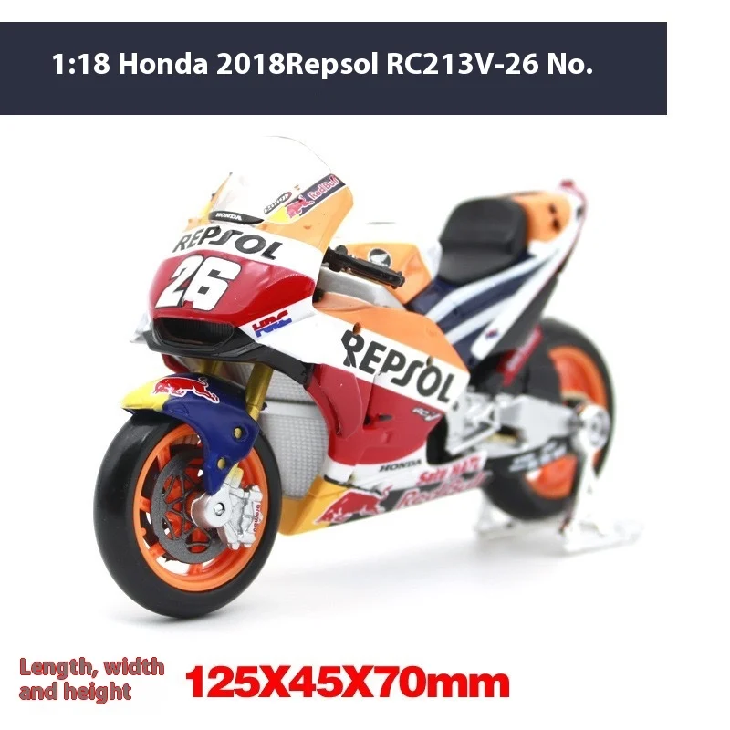 Фото Maisto 1:18 трековые гоночные мотоциклы Ducati Lenovo и Repsol Honda RC213V моделирование литья под давлением # 26 Dani Pedrosa 2018 Tribute №3