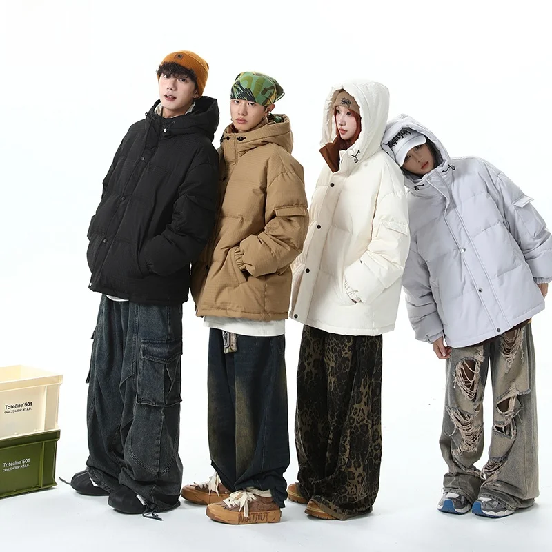 Пуховик Senma мужской и женский одинаковый утолщенный 90-й белый утиный пух