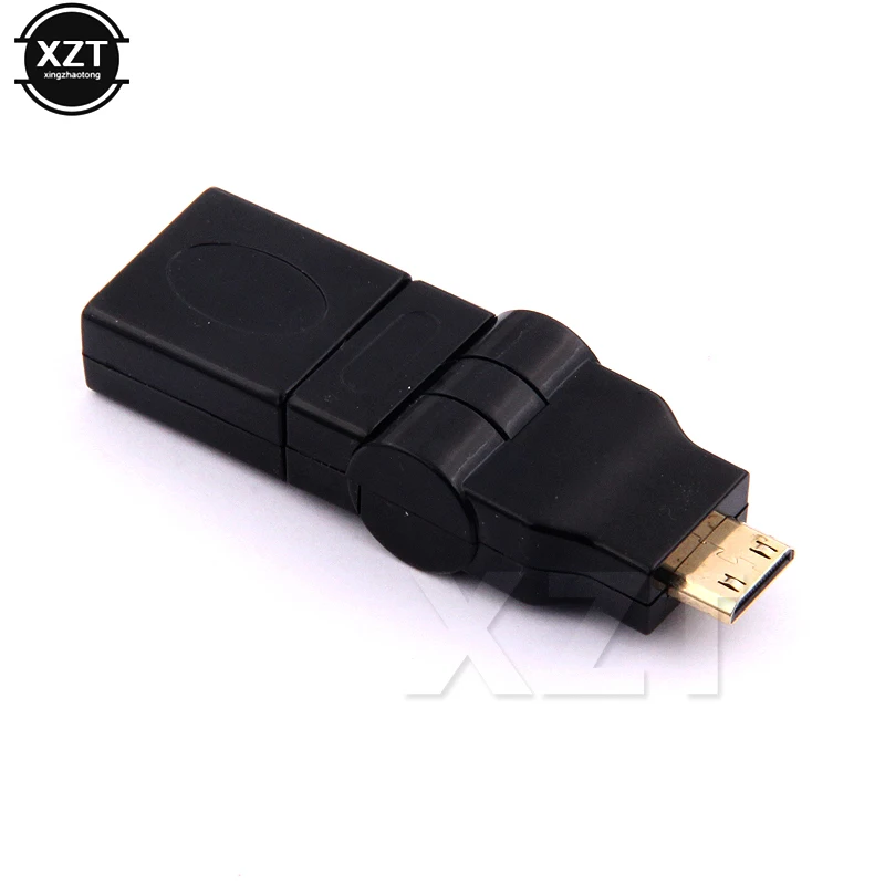 Адаптер HDMI-совместимый с Mini преобразователь 180 градусов угол Ethernet 1 4 в для