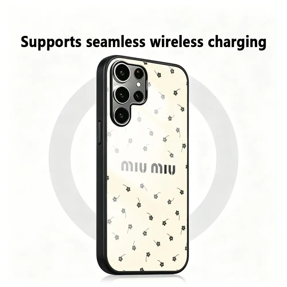 Фото Модный дизайн: Стеклянный магнитный чехол M-miu для Samsung S26 S25 S24 S23 S22 S21 S20 Plus Ultra Note20 №2