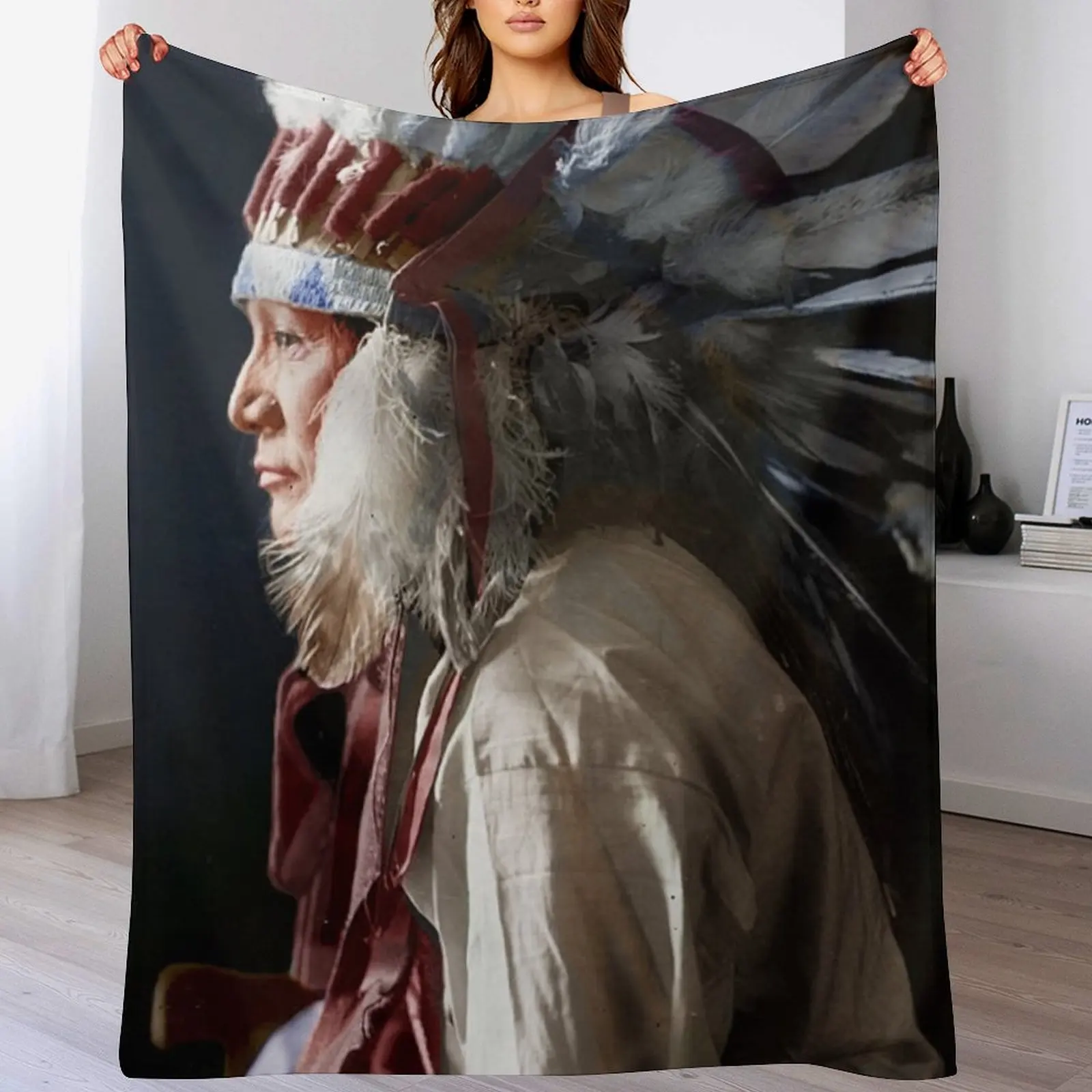 Вихревой лошадь. Локота (Sioux). Одеяло из фланелевой ткани большие одеяла на заказ