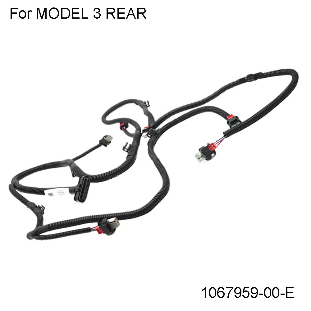 

1pc For Tesla Model 3 Rear Bumper PDC Wiring Harness Plastic Interior Door Panels Parts 2017-2020 #1067959-00-E