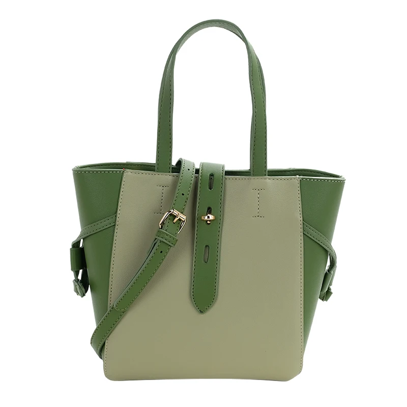 

2022 Casual Women Totes Shoulder Bags Female Leather Panelled Color Handbag for Women Brand Bag Purse Lady Hobo Sac a Main