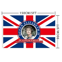 2022 queen elizabeth platinums jubilee flag 3x5ft quality polyester union jack flags featuring her majesty the queen 70th