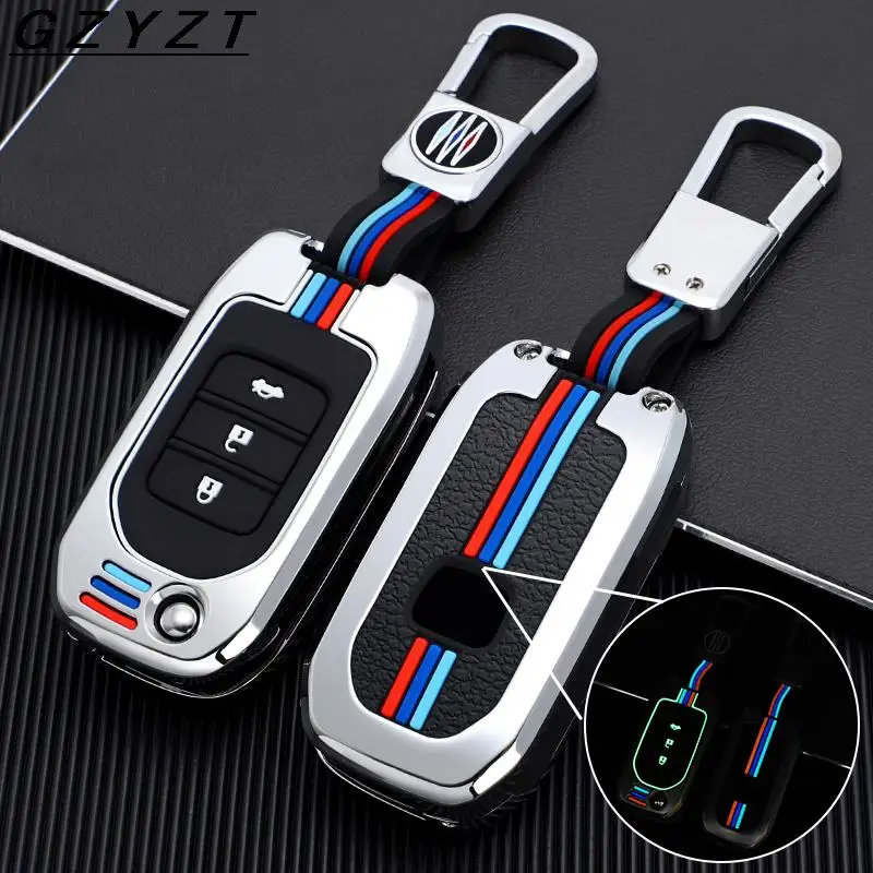 

Zinc Alloy Car Remote Key Case Cover For Honda Civic CR-V Accord Odyssey Jade HR-V Crider Protector Holder Shell Fob Accessories
