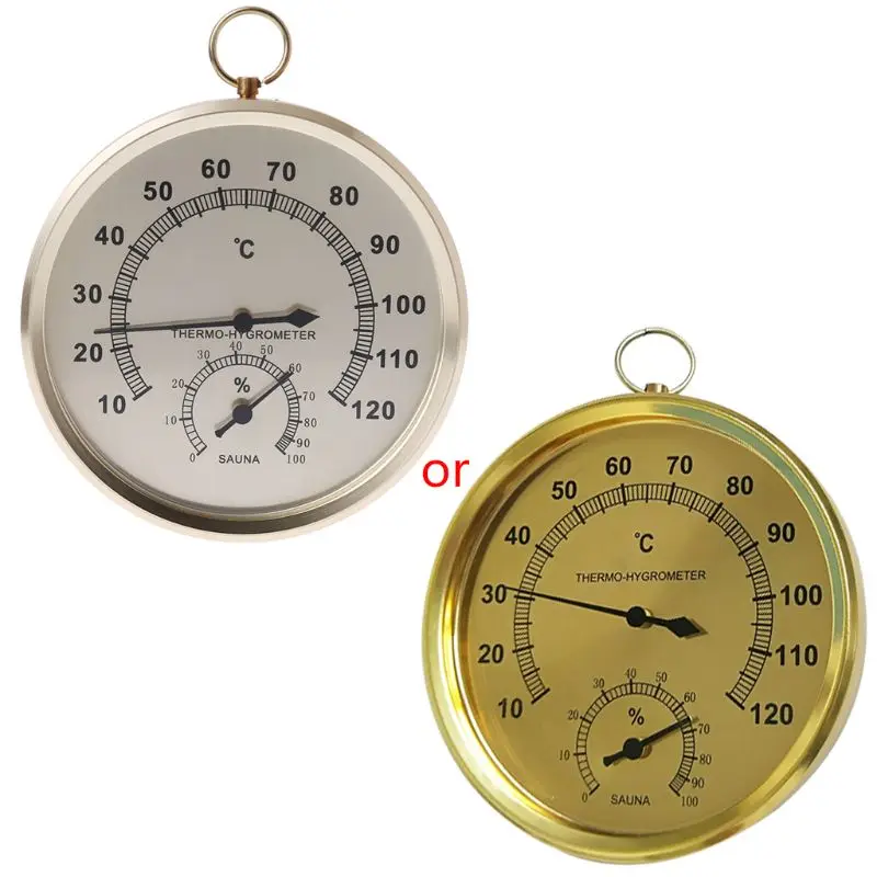 

2 in 1 Sauna Room Thermometer Hygrometer Metal Dial Indoor Temperature Humidity DropShipping