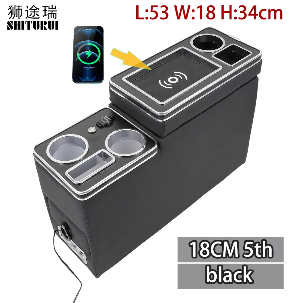 

Комплект с боксом на передние рейлинги для Toyota voxy Noah 80, 70 рядов, подлокотник для общего бизнеса, центральный, 4-й, 18 см