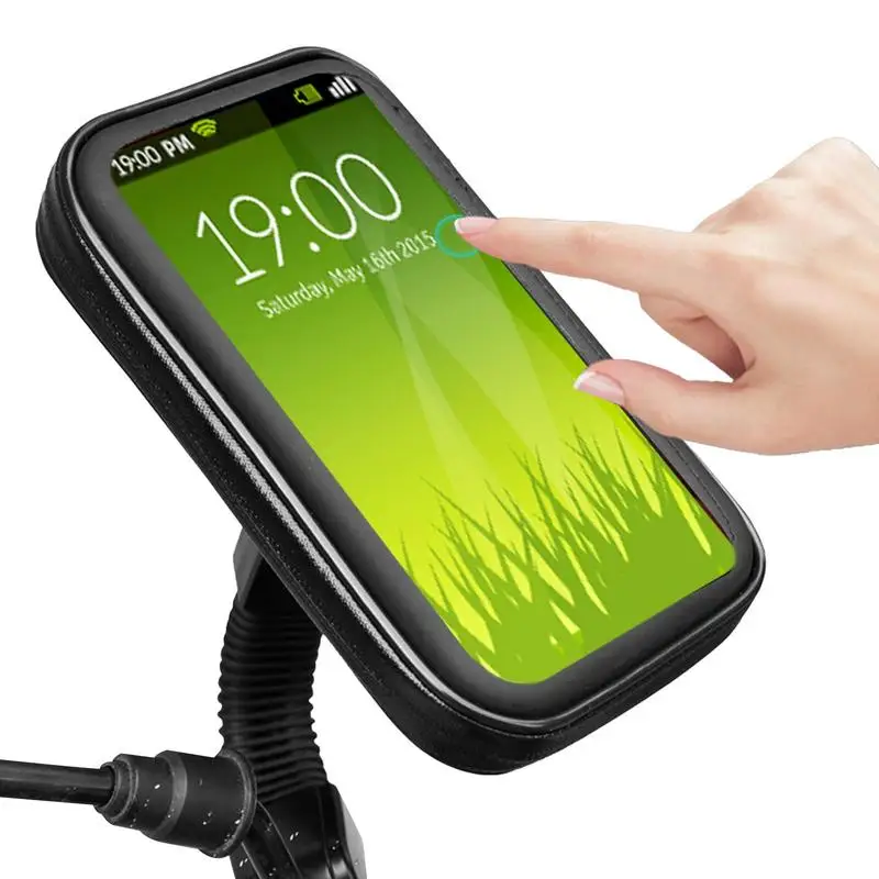 

Universal Bicycle Phone Holder Bag Motorcycle Bike Stand Bag Mountain Bike Navigation Holder Pouch For 4.8-6.8inch Mobile Phone