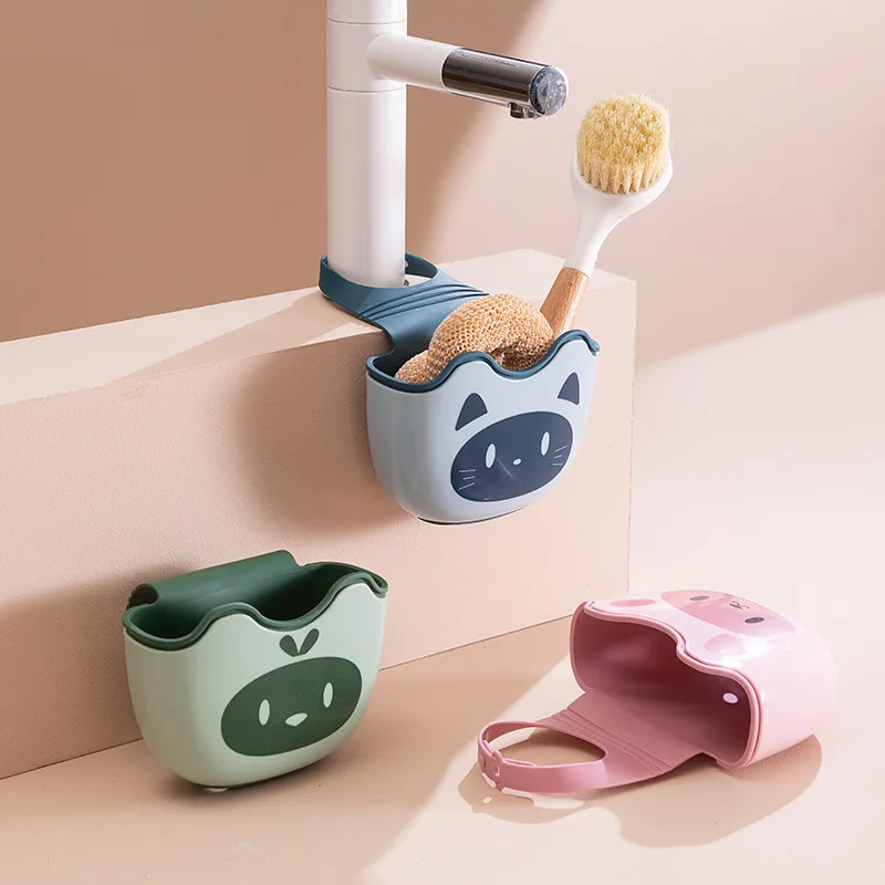 

Sink Hanging Organizer Basket Bag Kitchen Storage Things For Home Pool Hang Bags Adjustable Sink Holder Soap Sponge Drain Rack