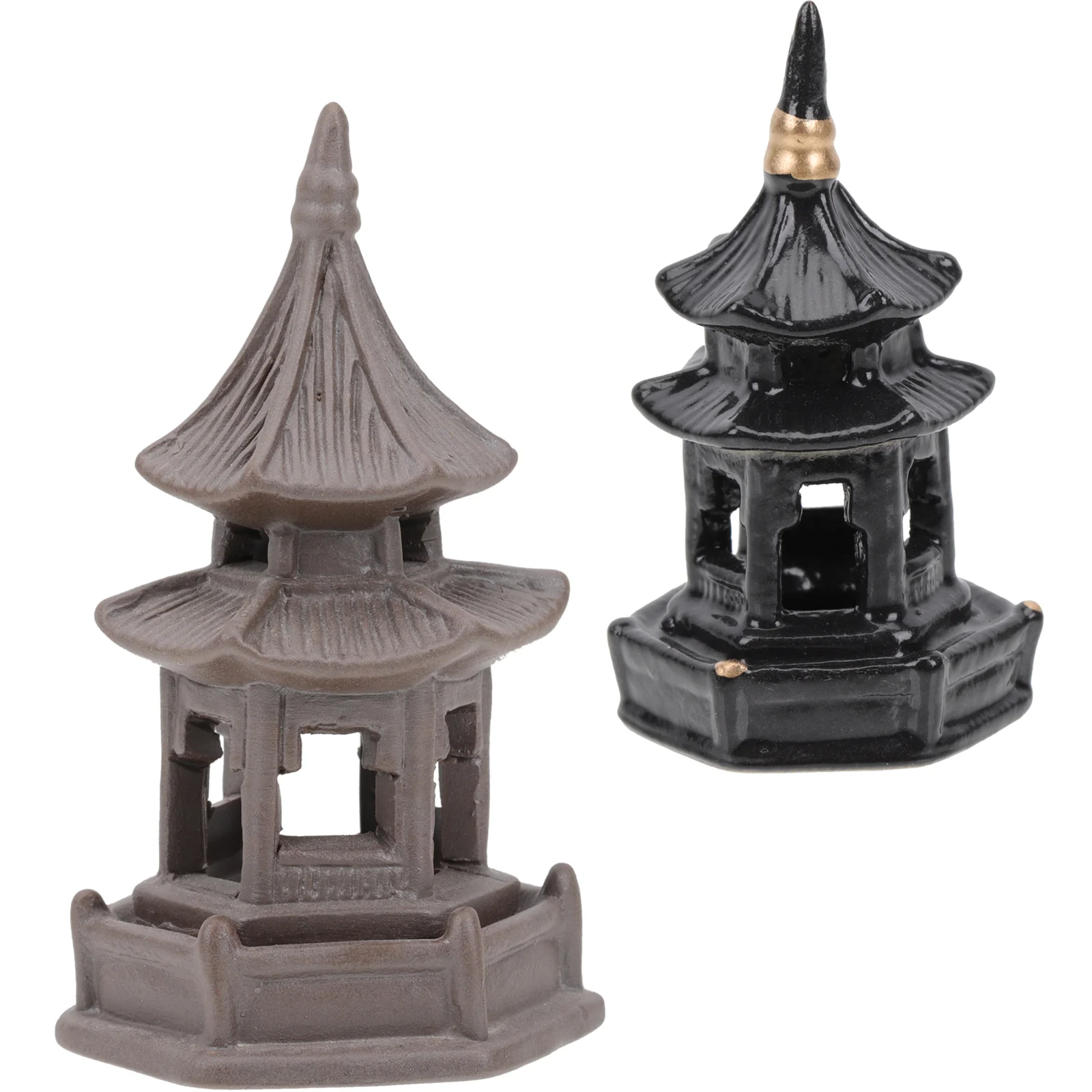 

3pcs Pagoda Statue Pond Tower Sandstone Chinese Tea Zen Ornaments Rockery Landscape Decoration Accessories Mixed Style