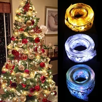 4m ribbon fairy light christmas decoration diy golden ribbon operated light for christmas tree birthday party holiday decoration