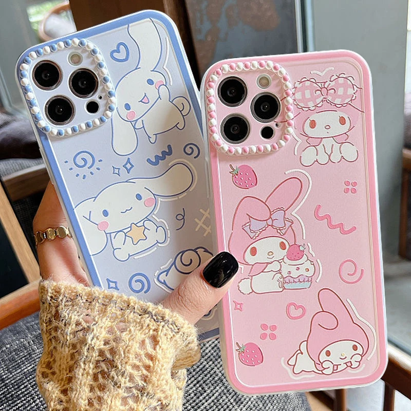 

Cinnamorol Melody Protection Case For iPhone 14 13 11 12 Pro Max 7 8 Plus SE 2020 Cute Cartoon Shockproof Back Cover Accessories