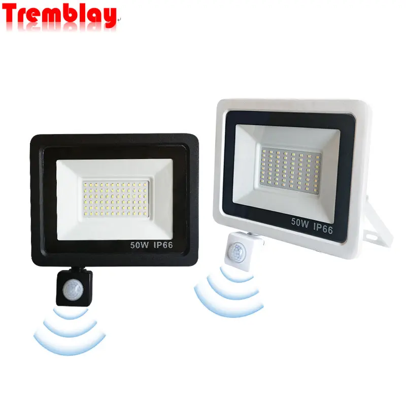 

PIR Motion Sensor LED Floodlight 10W 20W 30W 50W 100W IP66 Waterproof Outdoor Wall Light Flood Light Spotlight For Garden Street