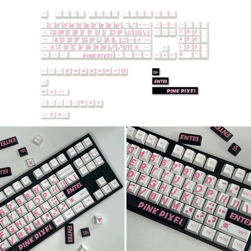 

132 Keys Large Characters Keycaps for Game Mechanical Keyboard CherryProfile Keycap DyeSublimation Keycaps Gamers Love