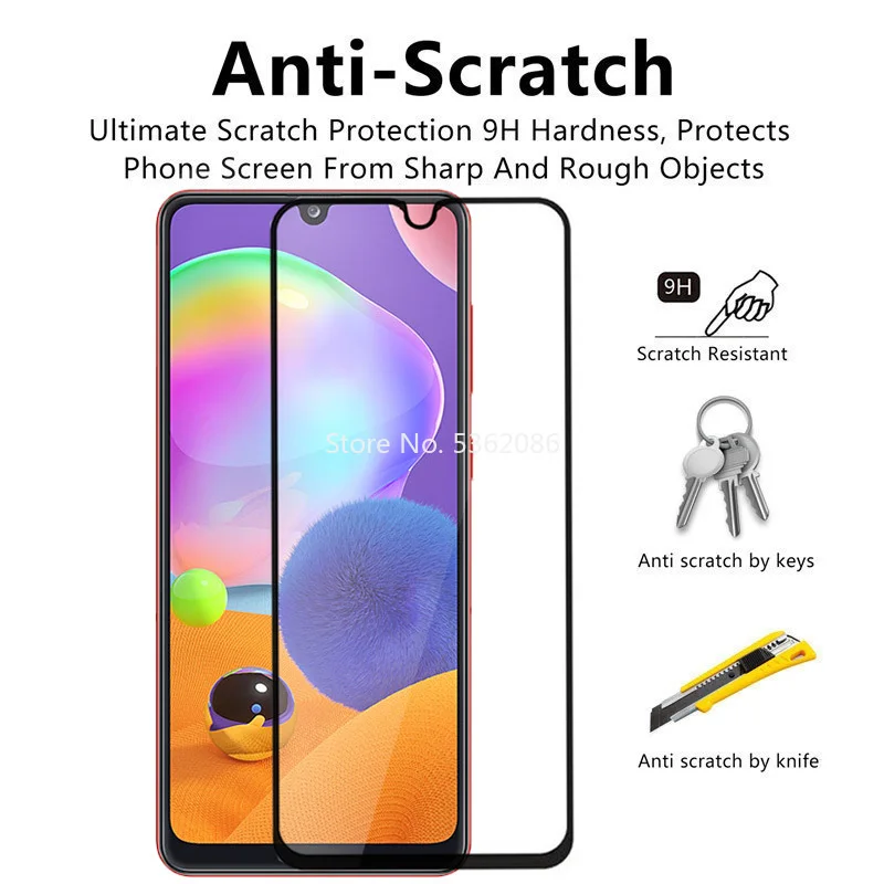 Защитное стекло закаленное 9Н для Samsung A31/A30/A30S/M30/M31/M31s/M/A 30 S/31/30 s/9D | Мобильные