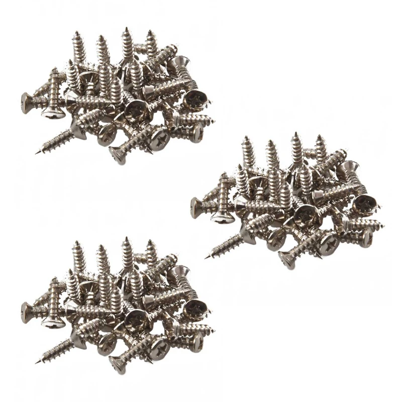 

90Pcs Pickguard Screw For Fender Strat/Tele Electric Guitar Bass Silver