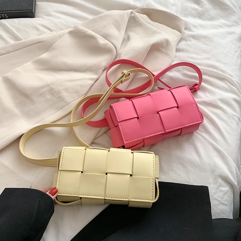 

Woven pillow women's bag small square bag 2022 new trend fashion waist bag simple chest bag shoulder messenger bag wholesale