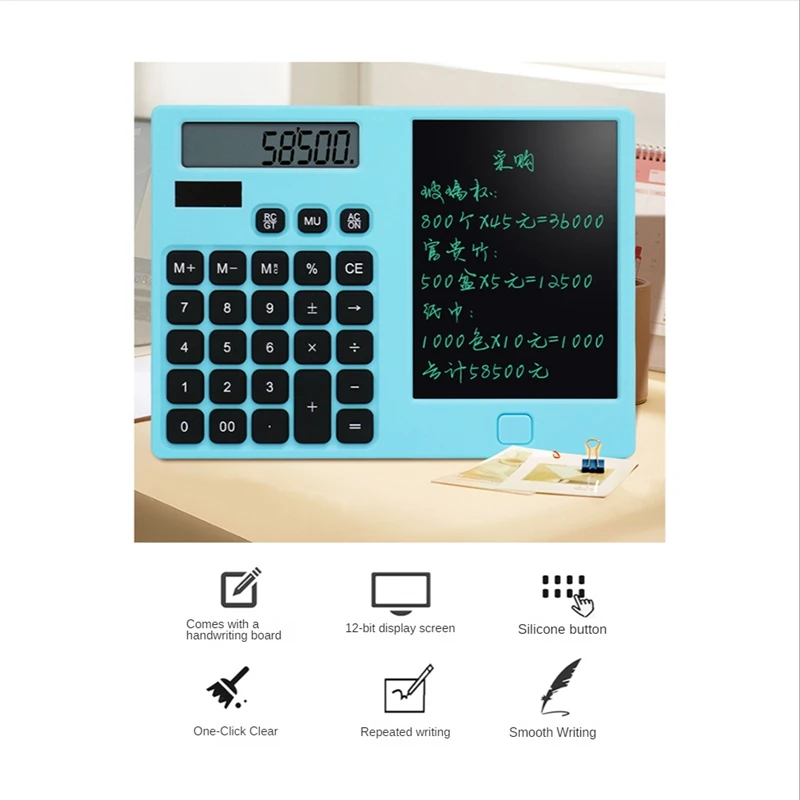 Настольные калькуляторы с 12-значным дисплеем и стираемым блокнотом для